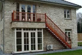 Whenever a staircase is long, or there are multiple staircases that come together, a visually lightweight stair railing is a good design choice so as to not. Outside Stairs Stairs