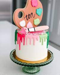 C A K E Art Party My 10 Year Old Self Is Super Happy About This One Haha Cake Bak Art Birthday Cake 10 Birthday Cake Cute Cakes