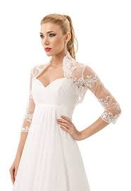 Etwas ganz besonderes sind natürlich brautkleider. Damen Hochzeit Spitze Bolero Fur Die Braut Bolero Jacke 3 4 Langer Armel Mit Perlen Flittern Und Silberner Naht Amazon De Bekl Kleider Braut Kleid Hochzeit