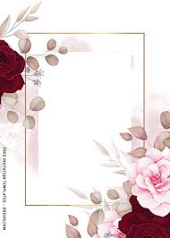 Download, print or send online . 9 Vintage Watercolor Roses Wedding Invitation Templates In 2021 Flower Background Design Rose Wedding Invitations Watercolor Rose