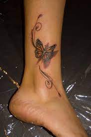 2 4 Butterfly Ankle Tattoos 3d Butterfly Tattoo Butterfly Tattoos For Women