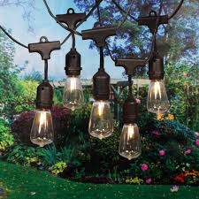Better Homes Gardens 15 Count Edison Bulb String Lights Black Wire Walmart Com Walmart Com