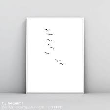 Flock Of Birds Flyingseagulls Printprintable Wall Etsy Flock Of Birds Instant Download Prints Printable Wall Art