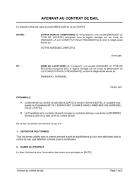 Maybe you would like to learn more about one of these? Avenant Au Contrat De Location Modeles Exemples Pdf Biztree Com