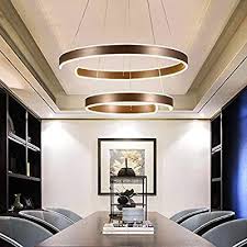 125w led esszimmerlampe dimmbar pendelleuchte mit fernbedienung modern 2 ring hohenverstellbar pendel esszimmerlampe esstisch beleuchtung hangeleuchte esstisch