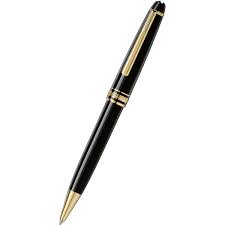 Image result for thin black montblanc gold trim