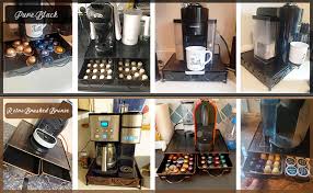 Affordable coffee pods and stylish machines. Amazon Com Hfhome Coffee Pod Holder With 2pcs Storage Drawer Multifunctional Storage Organizer For Pods Teabags Caddy Black Metal Kitchen Dining