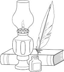 I Love Old Glass Lamps And Have A Little Collection Of Them That Sits On The Top Shelf In My Studio Among My Coloring Pages Coloring Books Art Drawings Simple