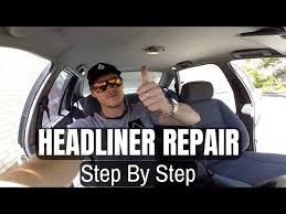 Using thumbtack is one of the best yet highly underrated method to fix. How To Repair A Sagging Headliner Do It Yourself Car Roof Lining Replacement Youtube