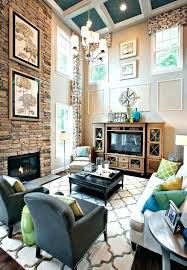 2 Story Family Room Two Story Family Room Entertainment Center Decorating Ideas Family Stone Wall Living Room Family Room Decorating Family Entertainment Room