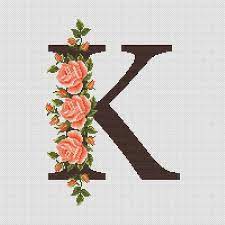 Pattern on a grid dmc floss list pattern sizing details basic cross stitch instructions enlarged files Monogram K Cross Stitch Pattern Pdf Modern Cross Stitch Etsy Monogram Cross Stitch Modern Cross Stitch Cross Stitch Embroidery