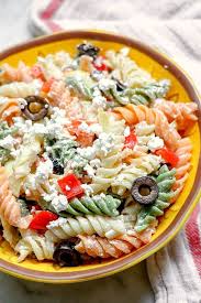Tri Colored Pasta With Feta Cheese Recipe In 2020 Pasta With Feta Cheese Rotini Pasta Recipes Feta Pasta Salad