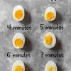 Once the water is boiling, reduce the heat to low and use skimmer to gently and slowly add the eggs to the water. 1