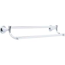 Our bathroom storage & organization category offers a great selection of towel racks and more. Peerless 24 In Double Polished Chrome Wall Mount Double Towel Bar Lowes Com Towel Bar Polished Chrome Chrome