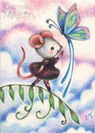 Carmen Medlin Art Blog Card Art Cute Animal Drawings Kawaii Mouse Illustration