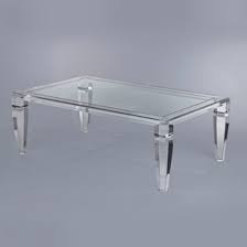 Lucite and glass coffee table. King George Coffee Table Plexi Craft Signature Collection