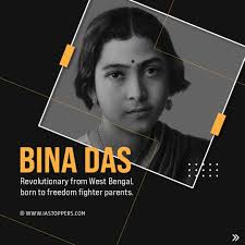 ✨ Meet Bina Das: A revolutionary spirit born from the heart of Bengal 🔥 📚  Who is Bina Das? 📚 🔹 Bina Das was an integral part of the Chhatri Sangha,  a