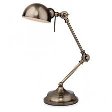 Desk lamp for home and commercial applications. Retro Style Desk Lamp With Adjustable Structure Antique Brass Finish