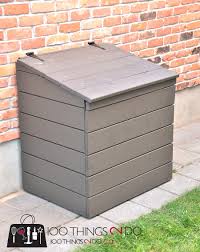 Always remember to unlock the enclosure on pickup day. Diy Outdoor Garbage Bin 100 Things 2 Do