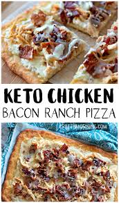 Keto Chicken Bacon Ranch Pizza Keto Recipes Easy Low Carb Pizza Recipes Chicken Bacon Ranch Pizza