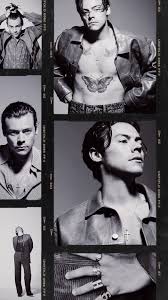 Black And White Harry Styles Collage Pin On Harry Styles