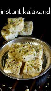 Kalakand Recipe How To Make Instant Kalanda Recipe With Milkmaid Video Kalakand Recipe Indian Snack Recipes Recipes