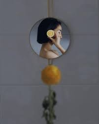Photographer Creates Surreal Minimalist Self Portraits Surrounded By Flowers And Fruits Mirror Photography Art Photography Self Portrait Photography