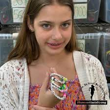 This summer, GROW Healthy Kids student volunteers are creating positive  affirmation bracelets as part of the #ForeverAlexisStrong legacy. These  tokens of encouragement will be shared at our 10th Anniversary Morning of  Wellness