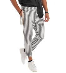 Chino homme, pantalon 5 poches slim ou encore pantalon de costume, il est possible de trouver le pantalon parfait dans notre boutique, selon votre style : Pantalon Homme Raye Lin Noir Poche Amerique A Rayures Fine Giosal Ebay