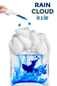 Rain Clouds In A Jar Sometimes the droplets freeze before they get to the ground and become hail, sleet, or snow! rain clouds in a jar