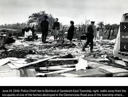 Ontario tornadoes 2020 (updated february 1). June 17 1946 Chief Harris Bickford From The Sandwich East Police Windsor Police Examining Damage From The Great Windsor T Windsor Ontario Travel Landmarks