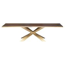 Wood gets scratched, scuffed and abraded easily. Couture Seared Wood Dining Table Brushed Gold Base
