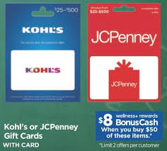 Earn twice the points when you use your jcpenney credit card. Expired Rite Aid Buy 50 Kohl S Or Jcpenney Gift Cards Get 8 Bonuscash Gc Galore