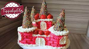 Der kuchen kann für princess oder prince gemacht werden! Barbie Schlosstorte Sahne Selber Machen Anleitung Deutsch Prinzessin Schloss Torte Youtube