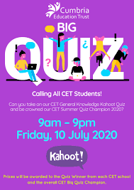Click the create button on the top right corner of the screen or click on any of the kahoot activity types to begin creating. Cumbria Education Trust Big Quiz Workington Academy