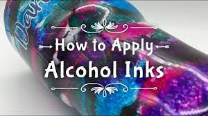 How to apply alcohol inks on to tumbler | simple techniques for beginners. How To Apply Alcohol Ink To A Tumbler Youtube