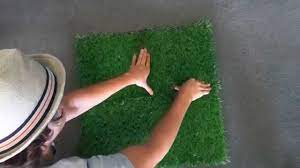 Portable, no permanent installation require. Turf Tile Install Rymar Synthetic Grass Youtube
