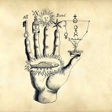 Magical Hand With Old Symbols From Ancient Alchemy Book Alchemy Symbols Alchemy Art Occult Symbols