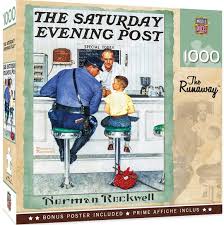 Masterpieces saturday evening post panoramic jigsaw puzzle, norman rockwell mlb cooperstown, dr. Amazon Com Masterpieces Norman Rockwell 1000 Puzzles Collection The Runaway 1000 Piece Jigsaw Puzzle Toys Games