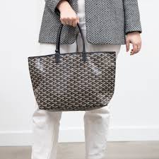 Inside every bag, the logo is in capital letters and serif type. Goyard Very Exclusive Fashionphile