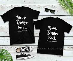 Download Front Back Blank T Shirt Mockup Black Shirt Mock Hat Mockup Template Psd Free