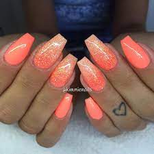 Cloud nails • sky nails • coral nails • press on nails • stick on nails • fake nails • pink nails • full nail set • glue on nails • accent. Acrylic Nails Coral New Expression Nails