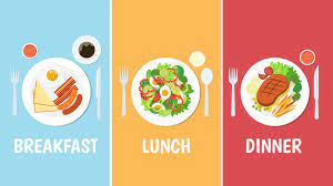 Between 12.00 and 1.30 pm dinner: Breakfast Lunch And Dinner Set 701586 Download Free Vectors Clipart Graphics Vector Art