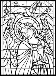 Christian Stained Glass Coloring Page Online Letscolorit Com Angel Coloring Pages Coloring Pages Christmas Coloring Pages
