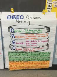 oreo opinion writing my own classroom anchor charts