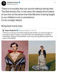 Add to favorites harry styles, magazine,, magazine cover,magazine poster,canvas poster,24x32inch,unframe poster. Candace Owens Complains There S A Lack Of Manly Men After Seeing Harry Styles In A Dress Ladbible