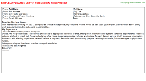 We did not find results for: Medical Receptionist Application Letter