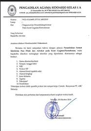 Contoh surat pernyataan ceraijuga dibutuhkan untuk mengetahui cara membuat surat pernyataan cerai yang baik dan benar. Download Contoh Surat Pernyataan Dukungan Surpriz Menu