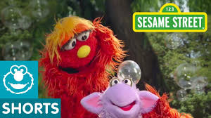 Kids count themselves in colorblock grids. Sesame Street Catching Bubbles Murray S Science Experiments