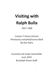 Visiting with Ralph Bulla